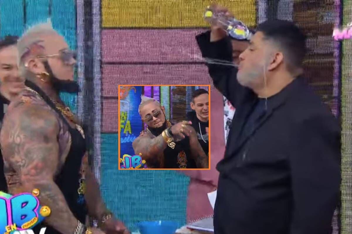 Nuevamente Alfredo Benavides provocó al fisicoculturista La Mackina. (Captura JB en ATV)