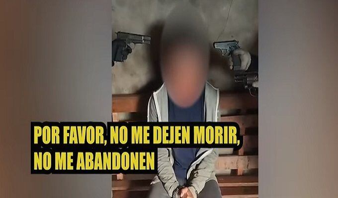 Hampones lo grabaron suplicando y con pistolas en la cabeza. Foto: Panamericana