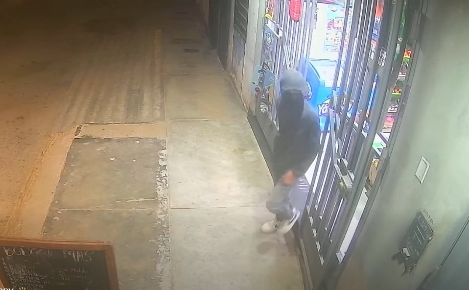 Imágenes de los delincuentes quedaron registrados por las cámaras de seguridad. (Ozono Tv)