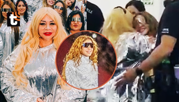 TROME - Susy Díaz le da un abrazo a Shakira antes de salir a su concierto en Lima