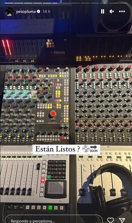 Historia en Instagram de Peso Pluma (Foto: Peso Pluma/Instagram)