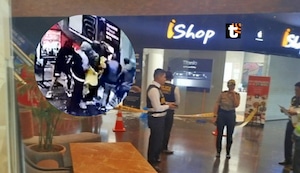 A combazos: Así fue el violento robo en manada de celulares Iphone del Centro Comercial El Polo | VIDEO