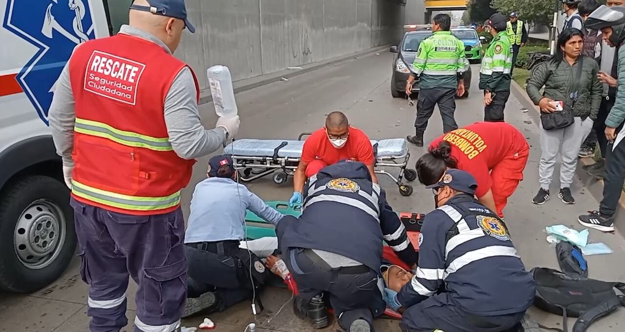 Brigada de Rescate de Surco atendió a motociclista