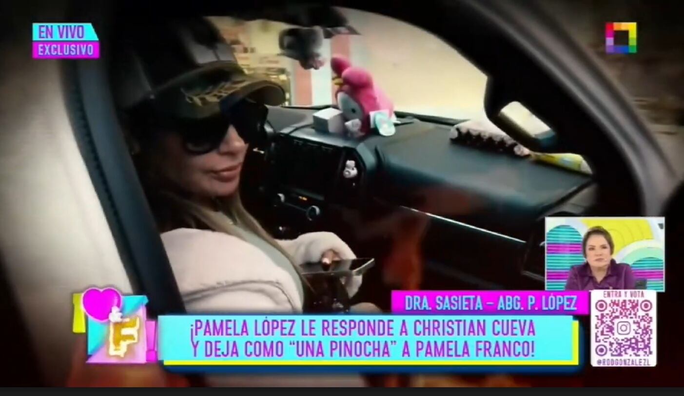 Pamela López niega haber cobrado dinero de sus hijos depositado por Christian Cueva en el Banco de la Nación.