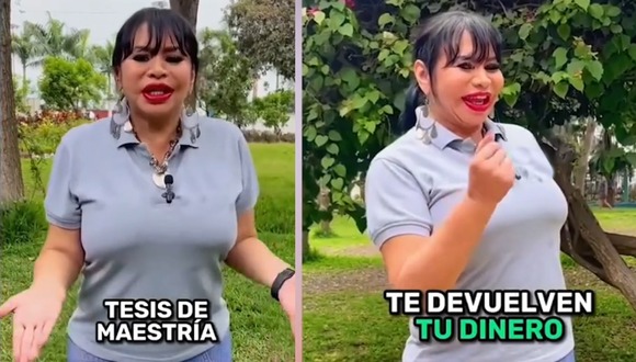 TROME - Susy Díaz genera polémica por promocionar venta de tesis en Internet: “Una de maestría te deja sin energía”