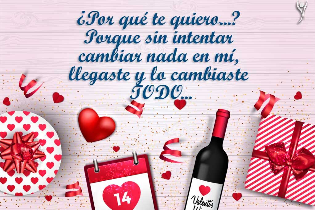 Frases románticas por San Valentín 2024.