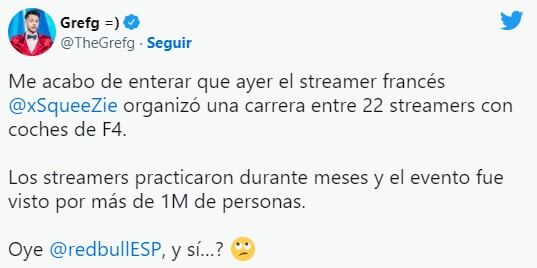 Grefg fue el primero en hacer el llamado a empresas (Foto: Grefg / Twitter)