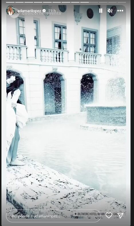 La pequeña Alaïa en su sesión de fotos (Foto: Adamari López / historia de Instagram)