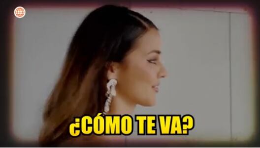 Luciana Fuster tiene rara reacción cuando reportera le dice que es de 'América Hoy'.