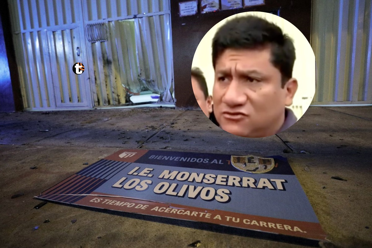 El burgomaestre Luis Felipe Castillo se acercó esta mañana a los exteriores del centro educativo. Foto: Joel Alonzo.