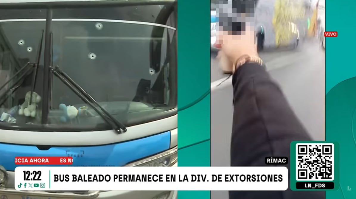Según las imágenes, dos sujetos en moto lineal cometieron el violento ataque armado contra bus de la orquesta en Los Olivos.