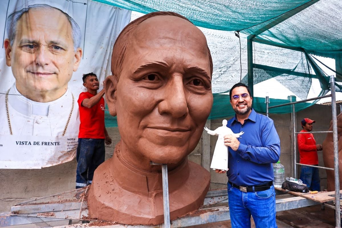 Esta será la estatua más grande en honor al Papa León XIV. (Difusión)