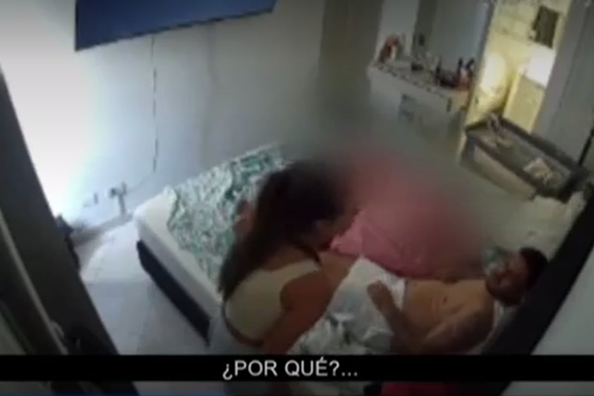 Cámara de seguridad revela cómo Samahara encaró a Bryan Torres por imágenes comprometedoras. (Foto: Captura/Esta Noche)