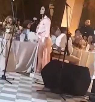 Pamela Franco y su vestido de cumpleaños
