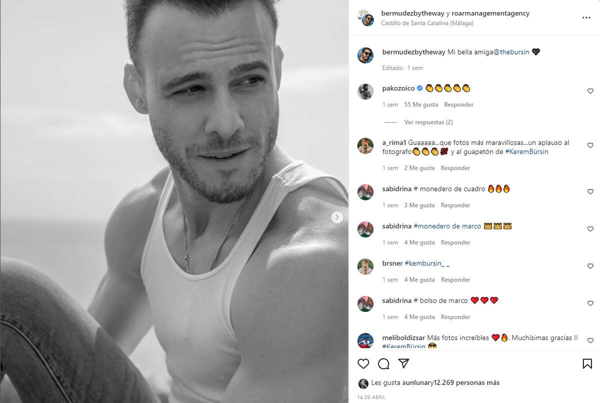 Actriz peruana Stephanie Cayo, a través de cuenta @unlunar no dudo en ponerle un corazón a la imagen del galán turco Kerem Bürsin ( Foto: bermudezbythewa)