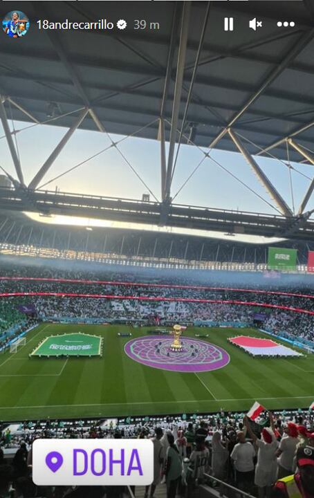 André Carillo aliento sus compañeros en Arabia Saudita.