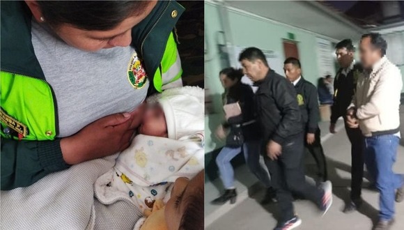 Fanny Hurtado fue detenida con un bebé que no le pertenecía. Policía le dio de lactar. Foto: Correo.