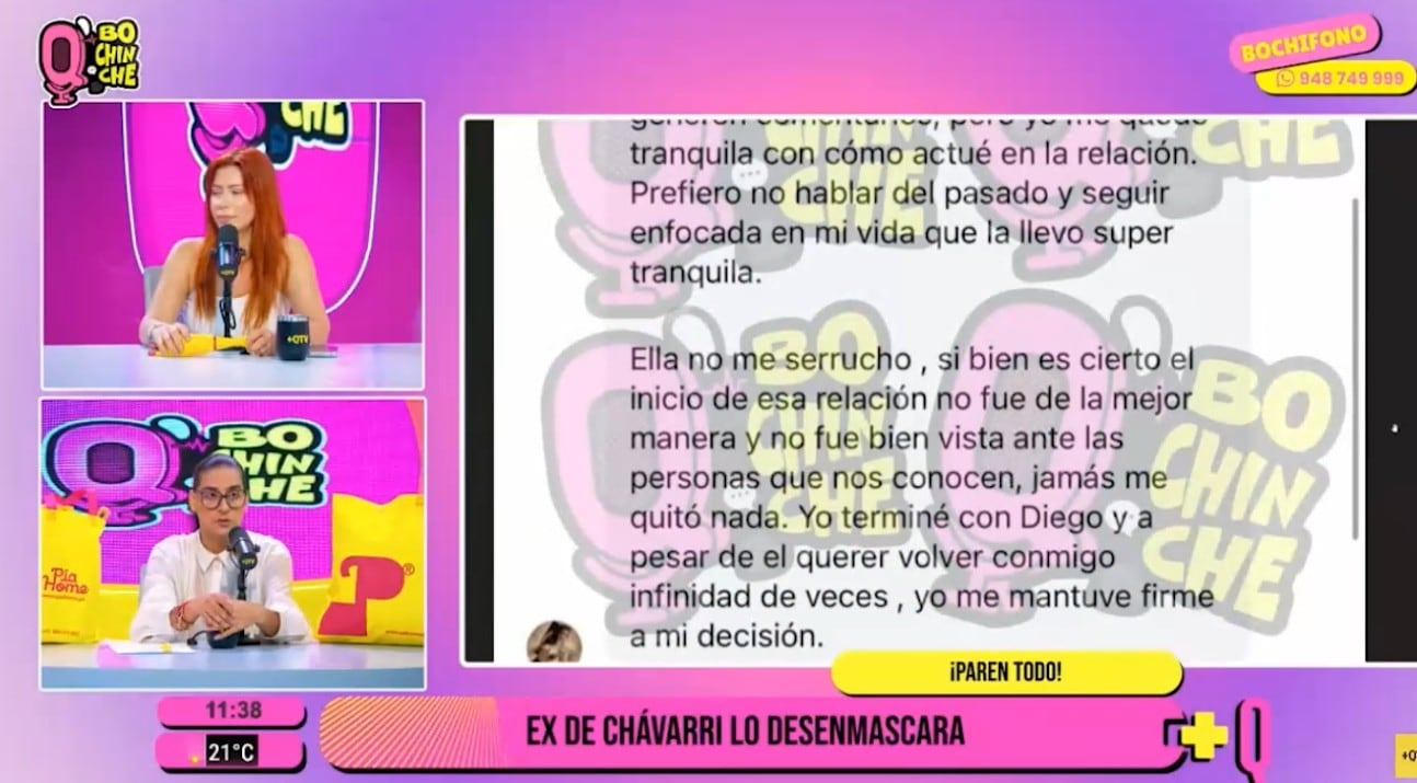 Expareja habló de Diego Chávarri y Thalía Bentín.