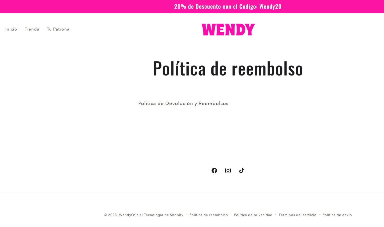 Los productos que se ofrecen en la página Wendyoficial.store (Foto: wendyoficia)