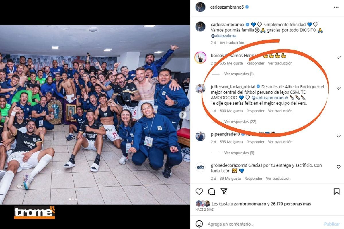 Jefferson Farfán recnoció su admiración por Carlos Zambrano (@carloszambrano5)