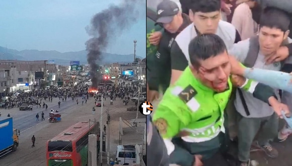 Bloquean carretera Panamericana Norte en protesta por aumento de criminalidad. Video: Canal N