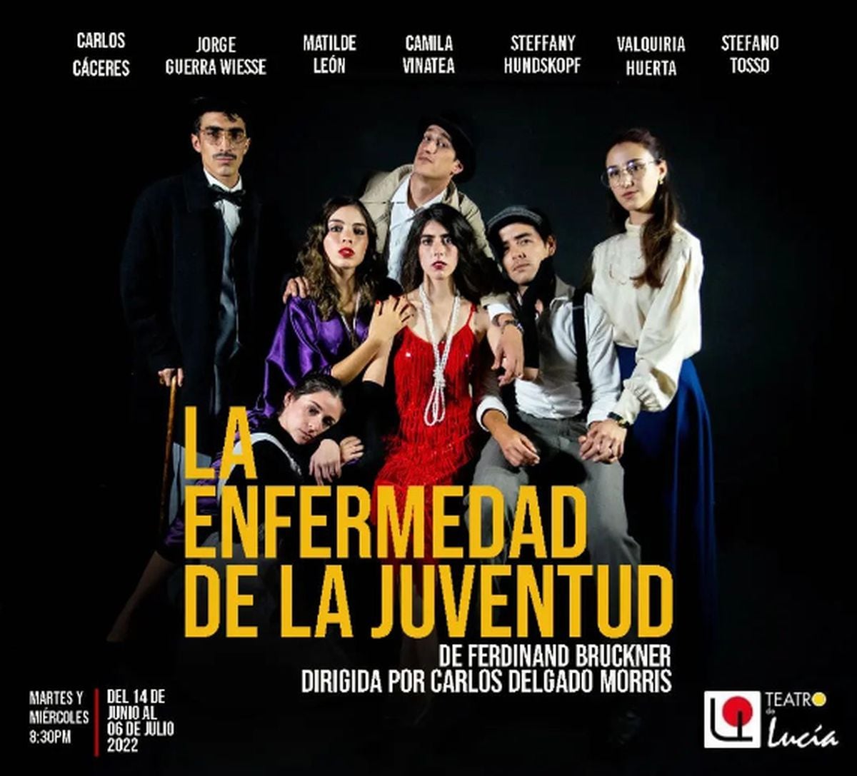 "La enfermedad de la juventud" es la obra teatral en la que participa Jorge Guerra (Foto: Teatro de Lucía)