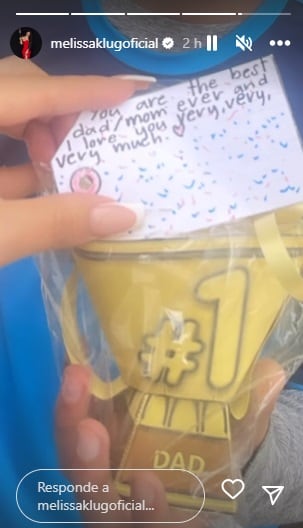 Melissa Klug recibió regalo por el Día del padre. (Foto: @melissaklugoficial).