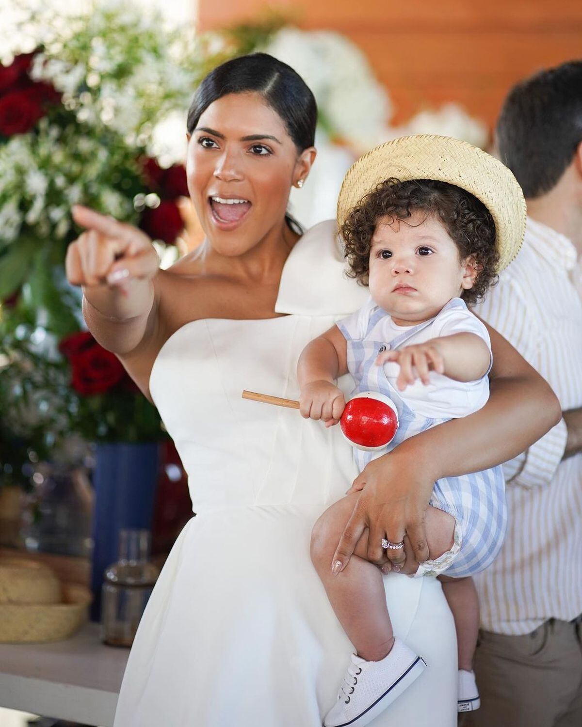 Junto a su hijo Gennaro (Foto: Francisca Lachapel / Instagram)