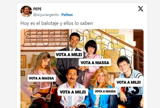 Memes del triunfo de Milei sobre Massa - Balotaje