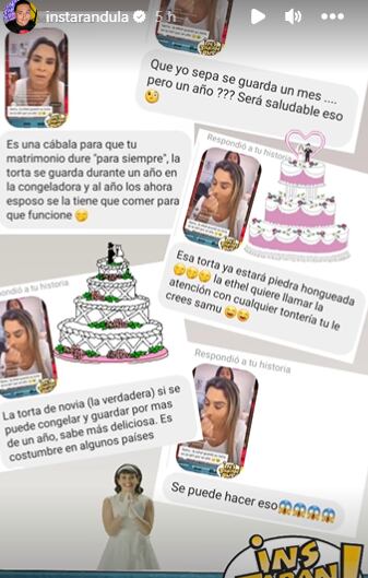 Críticas a Ethel Pozo por comer torta de un año