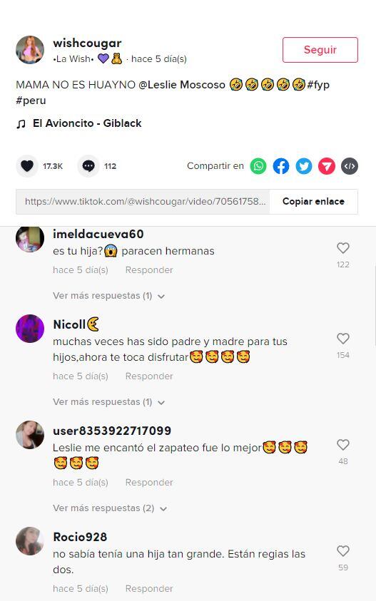 Leslie Moscoso y su hija mayor son un furor en TikTok y les dicen que ‘parecen hermanas’