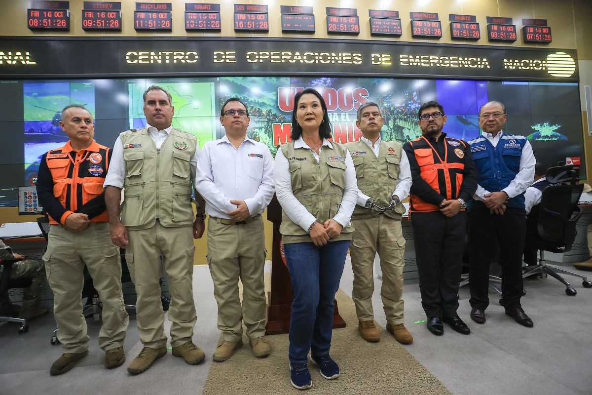 La presidenta de la República, Keiko Fujimori, anunció hace unos días nuevas acciones del Gobierno para fortalecer la preparación del país frente al fenómeno El Niño. Foto: Presidencia.