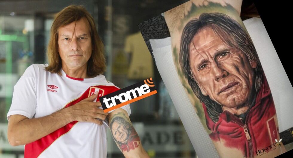 Héctor, el hincha peruano que tiene tatuados a Gianluca Lapadula y al 'Tigre' Gareca en su piel. (Entrevista: Isabel Medina / Foto:; Julio Reaño / Trome)