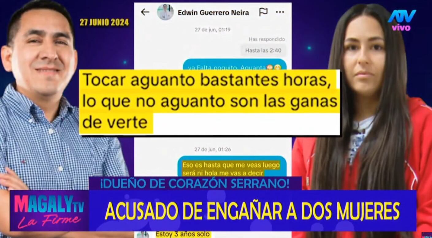 Edwin Guerrero coqueteaba a tiktoker Alina Colibrí y ella muestra todos los chats íntimos.