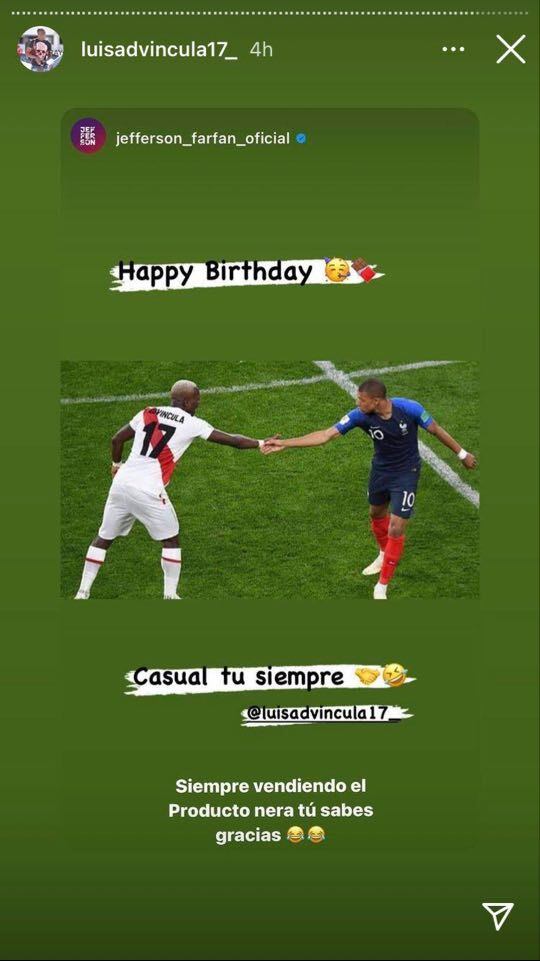 Luis Advíncula en Instagram