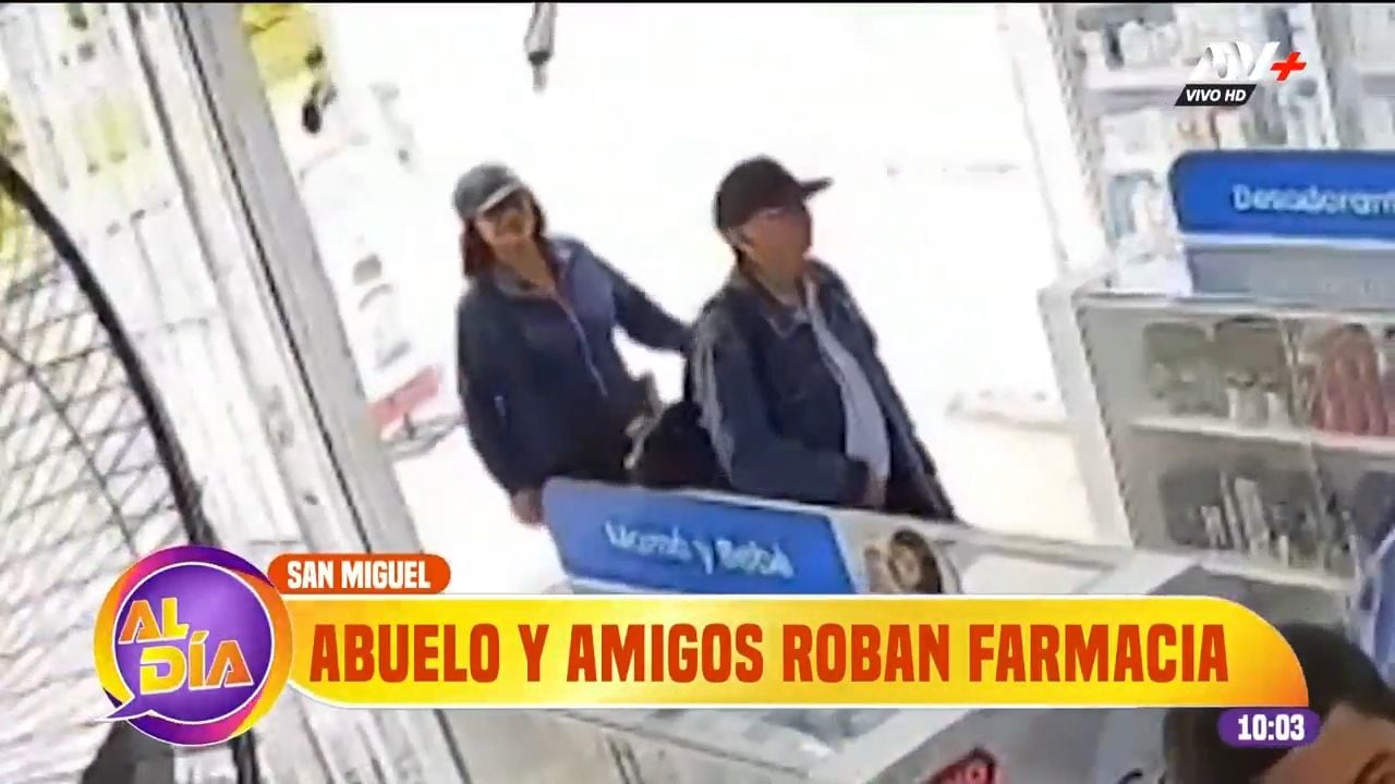 Otro hombre y una mujer aprovecharon la distracción para sustraer los productos. Video: ATV