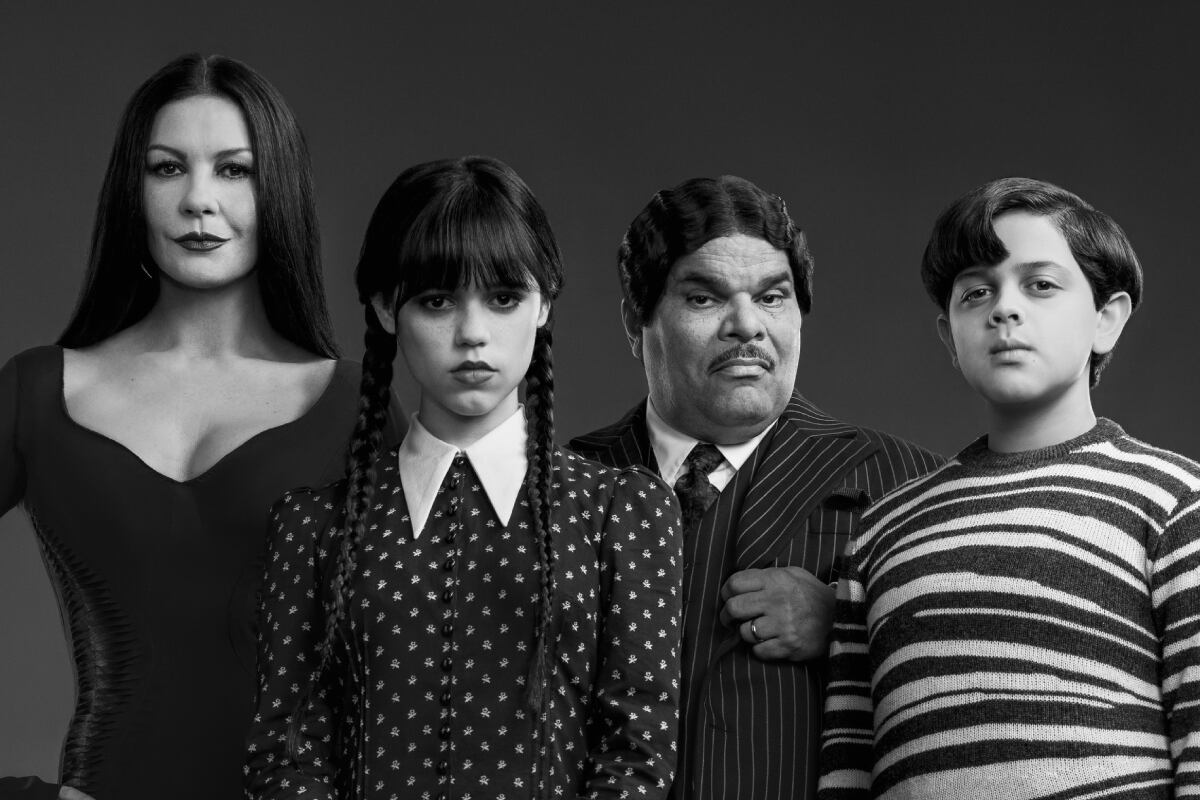 Los cuatro integrantes de "La Familia Addams" no tuvieron nombre, hasta que se lanzó la serie de televisión de los años 60 (Foto: Netflix)