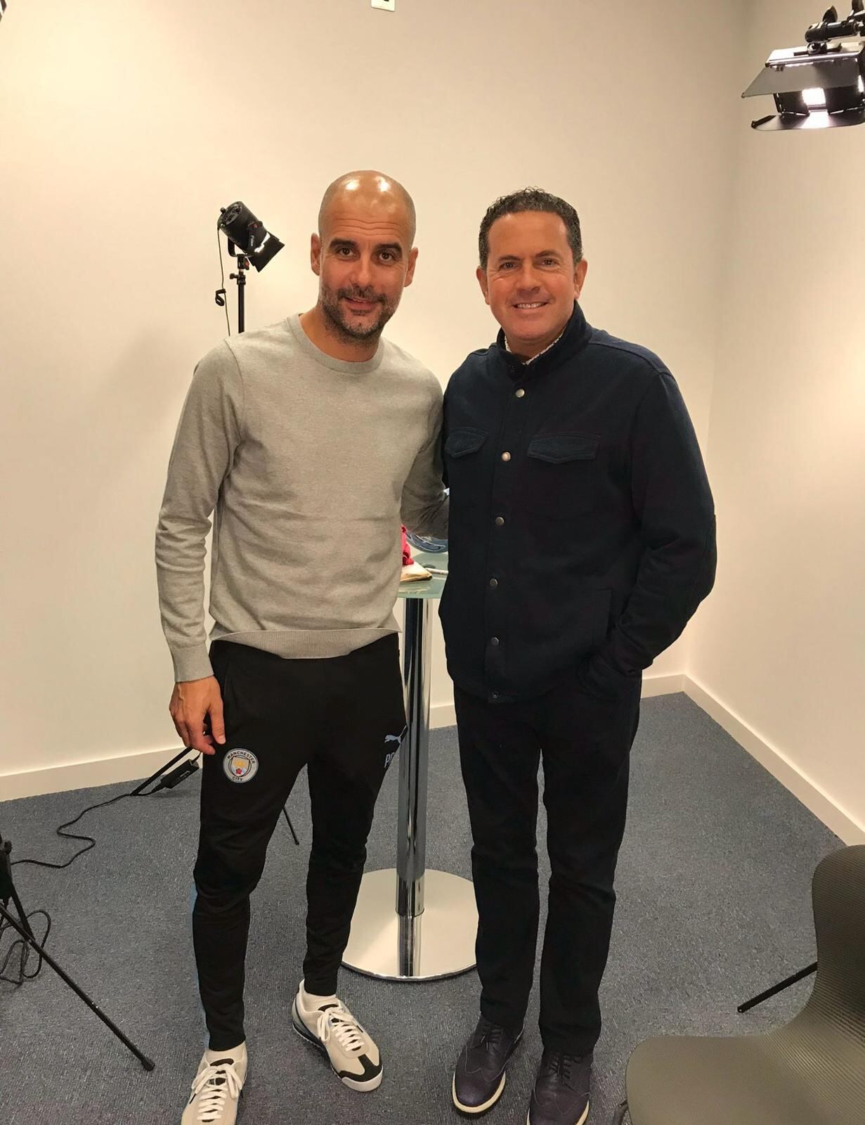 Sammy y Pep Guardiola uno de los mejores entrenadores de todos los tiempos.