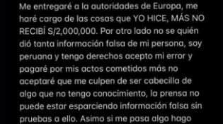 La joven manifestó su declaración por redes sociales (Foto: Pamela Cabanillas / Instagram)
