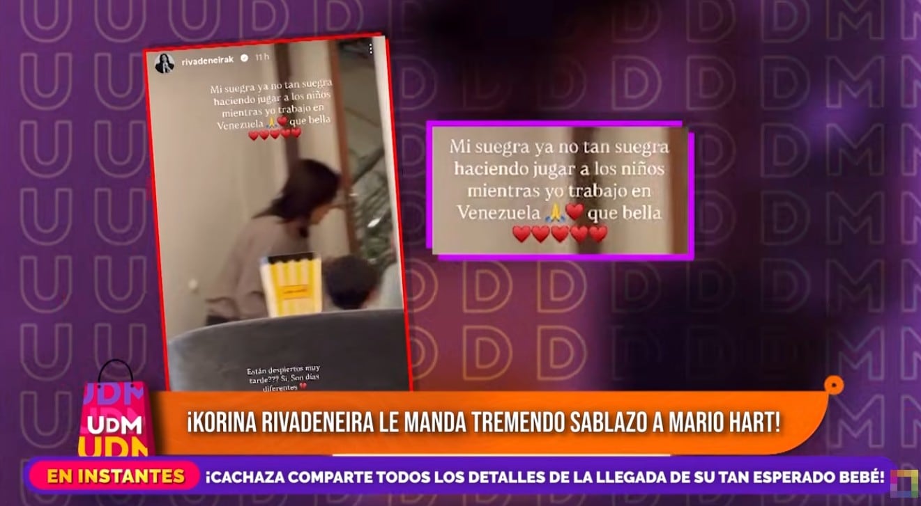 Korina Rivadeneira desata rumores con mensaje sobre su suegra.