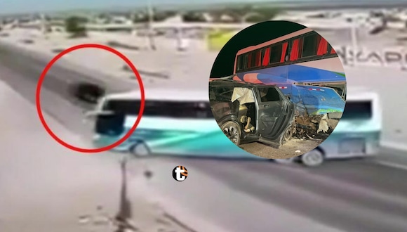 TROME | Familia completa fallece al estamparse contra un bus en Piura. Video: ATV