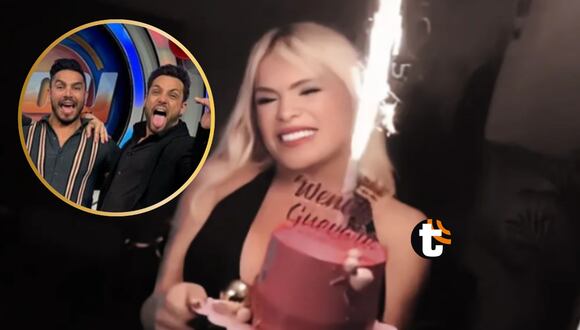 Nicola Porcella y Rafael Cardozo celebran por adelantado el cumpleaños de Wendy Guevara