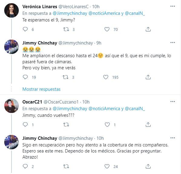 Jimmy Chinchay revela que le ampliaron su descanso médico por Covid-1 (Foto: Captura/Twitter)