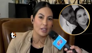 Pamela López aclara imágenes con empresario: “Beso fue en la mejilla, estamos jugando”