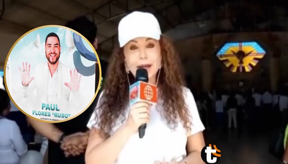 Janet Barboza llora durante velorio de Paul Flores