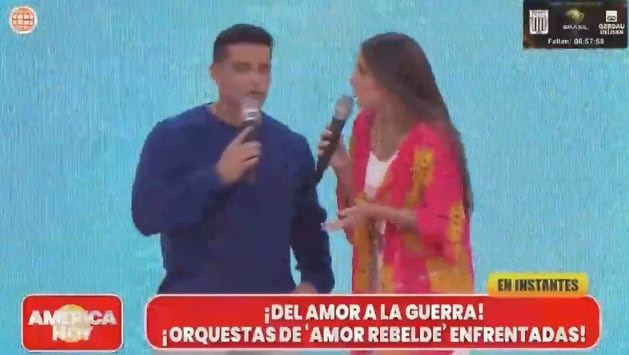 Rebeca Escribens encara a Christian Domínguez en vivo.