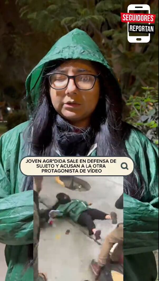 Joven sale al frente y niega que haya sido agredida por sujeto. (Fuente: TikTok)