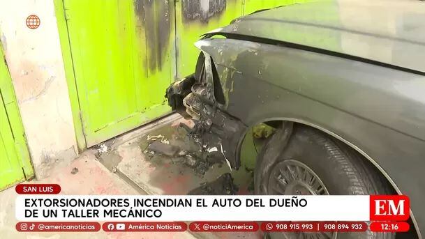 Así quedó el carro. Foto: Video AN