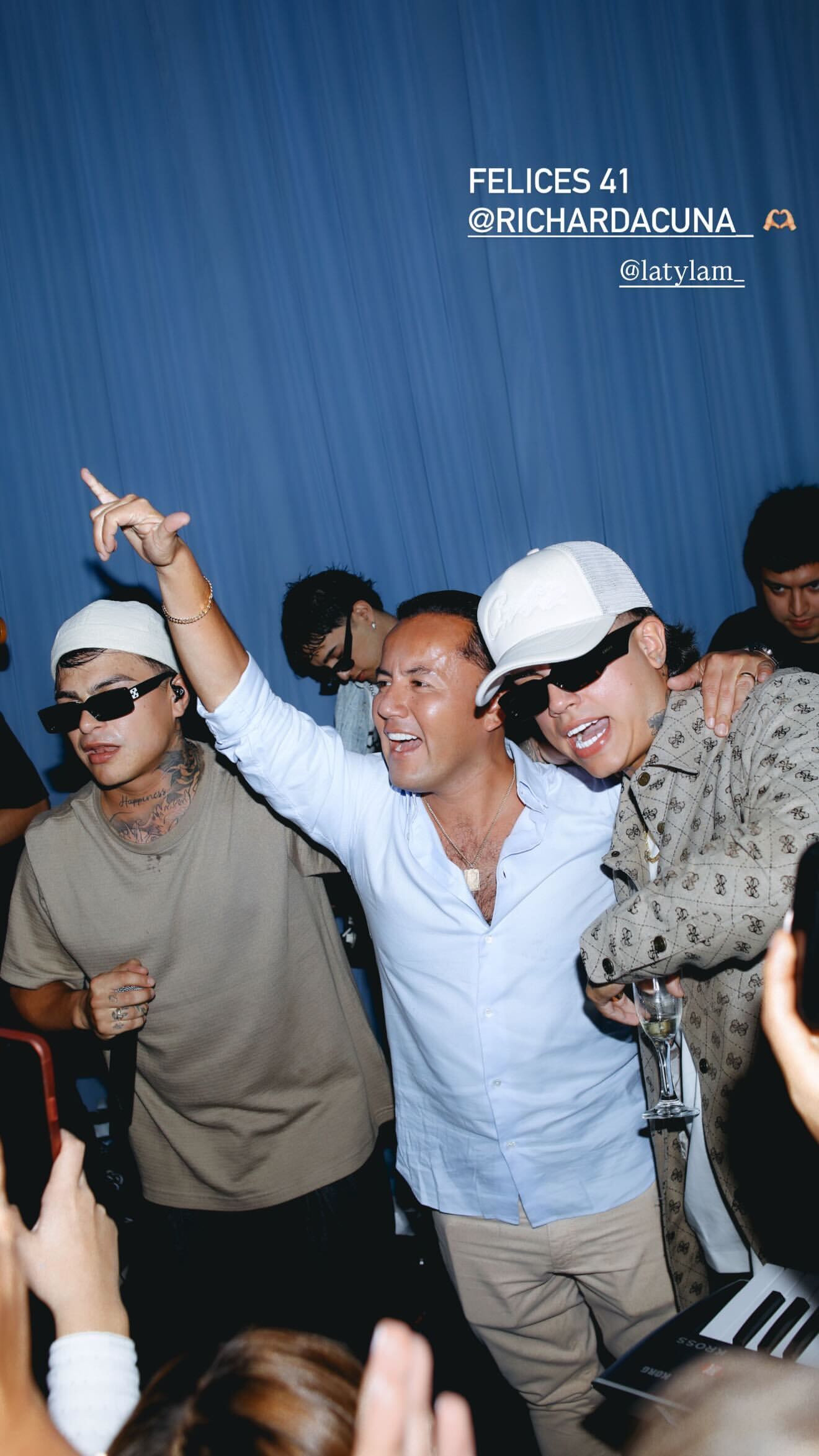 El empresario contrató a La T y La M a su fiesta de cumpleaños. (Instagram: @brunehorna)