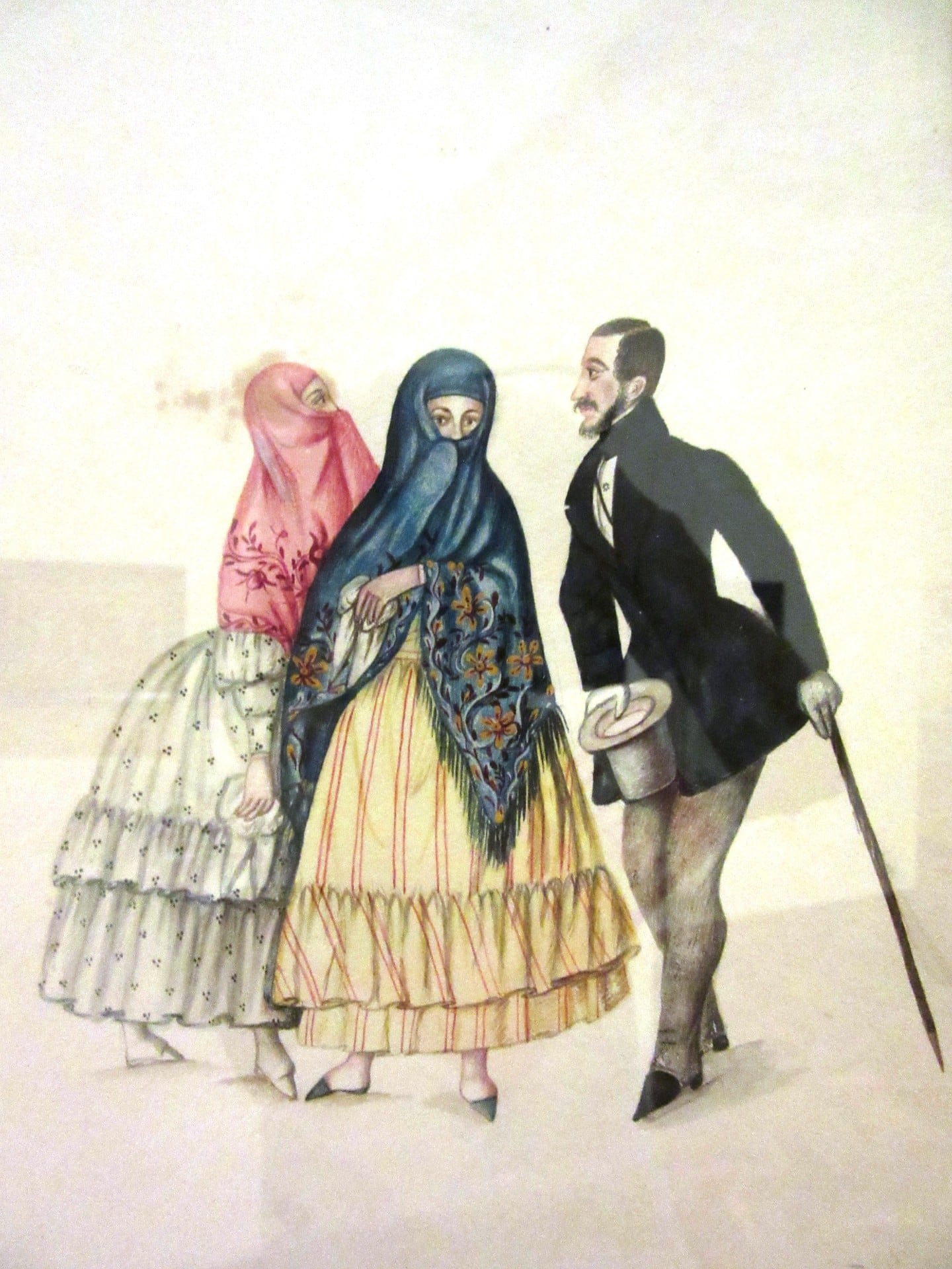 Esta forma de vestir permitió a algunas damas hacer derroche de picardía y coquetería.